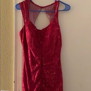 Red formal dress